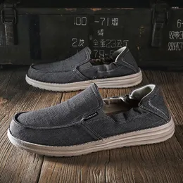Casual Summer Men 2024 Shoes 550 Fashion Canvas Breathable Slip on Flats Male Loafers Non-slip Lazy Vulcanized Sneakers Non- 713 N-slip N- 943 661