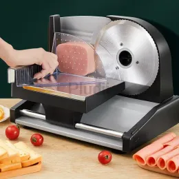 KLINDER Electric Meat Slicer Machine 220V Gulungan Daging Domba Ham Irisan Daging Roti Sayur Hot Pot Desktop Ketebalan Dapat Disesuaikan