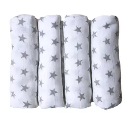 Fraldas de musselina bebê repetido pano fralda algodão swaddle envoltório cobertor nascido toalha de banho capa de enfermagem 70*70 cm 240229