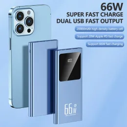 30000 mAh Power Bank 66W Szybkie ładowanie dla iPhone'a Xiaomi Samsung o wysokiej pojemności zewnętrznej baterii baterii
