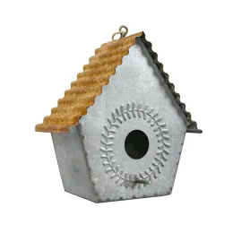 Nidi Casette per uccelli in metallo per esterno Giardino Cortile Cortile Balcone Simulazione Recinzione Nido per uccelli Decorazioni per la casa
