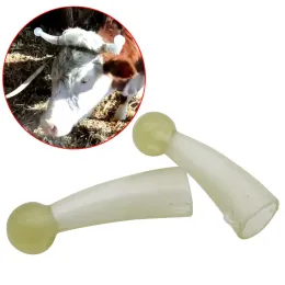 Bärare 1 par kalv Förhindra kollisionsverktyg Kalvhorntäckning Anti Fighting Cow Cattle Angle Proof Top Cover Silicone Protect Cover