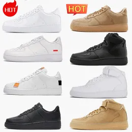 Trainers 1 Classic Running Shoes One Skateboarding Men Women Jogging Triple White Black Wheat Airs High Outdoor Low Cut ForCes 1s 07 Original Tennis Sports Sneakers