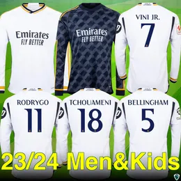 23 24 Real Madrid HP Soccer Jerseys-Bellingham, Rodrygo, Vini JR, Tchouameni, Valverde Editions.Premium Long Sleeve for Fans and Player - Home, Away. Customization Name, No