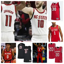 NC State Wolfpack 12 Michael O'Connell 11 Dennis Parker Jr. 10 Breon Pass 3 MJ Rice Basketball Jersey 22 Snell 1 Jayden Taylor 4 LJ Thomas 2 Kam Woods Custom Stitched