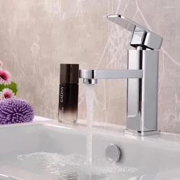 Bathroom Sink Faucets Stainless Steel Basin Double And Cold Water Faucet Ceramic Disc Spool Chrome