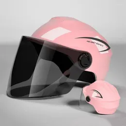 Motorcycle Helmets Open Face Helmet For Men Women Lightweight Breathable Electric Bike Accessories Motorbikes