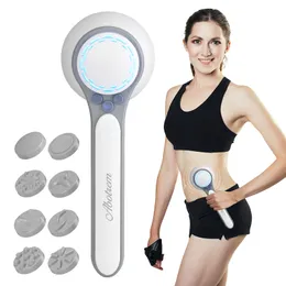 Cordless Infrared Therapy Blue LED Display Anti Cellulite Portable Rolling Massager Slimming Fat Burning Body Massager with 8 Heads & 16 Intensity