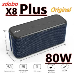 스피커 XDOBO X8 PLUS BLUETOOTH 스피커 80W 고전력 실외 방수 슈퍼베이스 서브 우퍼 TWS 스테레오 서라운드 Acoutic System Column