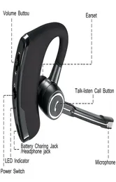 V8 V8S Business Bluetooth Headset اللاسلكي مع MIC لـ iPhone Bluetooth V41 Hands Hands Wireless Amphone Noise CA6608905