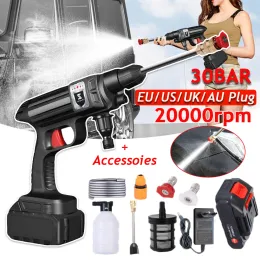 Washer 100w Electric Cordless High Pressure Washer 10000mah Spray Water Gun 21v Battery Car Wash Pressure Water Car Cleaning Hine