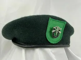 Berets US Army 9th Special Forces Group Blackish Green Beret Motto All Sizes
