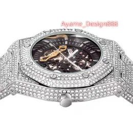 Niestandardowe VVS White Moissanite Diamond Bezel Watch For Men and Women Diamond Luksusowe męskie zegarek ręcznie robiony biżuteria