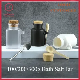 Garrafas 5/10/20/50pcs frascos de plástico para sal de banho 100g 200g 300g Scrub ABS Pot Skin Care Cosmetic Reabilt Bottle Bottle Travel JX027