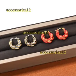 Stud 2024 New Trend Designer Brand Bottega Earring Red Green Gold Silver Jewelry Earrings Designer Twisted Circular Small Earrings Woman Party Charm Jewelry 2024