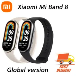 Kontroll Global version Xiaomi Mi Band 8 hjärtfrekvens Blod Syreövervakning 1,62 "AMOLED TOUCH Display 150+ Fitnesslägen 190mAh Batteri