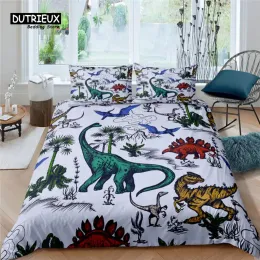 Set Home Living Luxus Dinosaurier Druck 2/3pcs Duvet Cover Set Kissenbezug Queensize