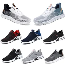 Nuovi modelli scarpe da uomo Trekking Corsa scarpe basse suola morbida moda nero bianco rosso bule moda comoda Color blocking Tempo libero