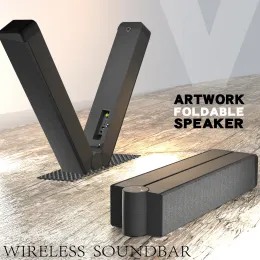 Soundbar TV Sound Bar Altoparlanti wireless BT 5.1 con FM Soundbar pieghevole Sistema audio surround Home Theater Scheda TF/Connessione Aux/RCA