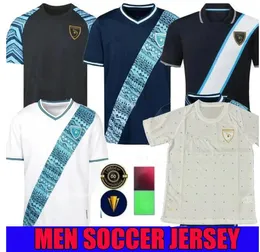 2023 2024 Drużyna narodowa Gwatemala Koszulki piłkarskie Lom Oscar Santis Antonio Lopez Mens Football koszulki 23 24 Domowe Białe Niebieskie Blue Training Mundurs Kits dla dzieci