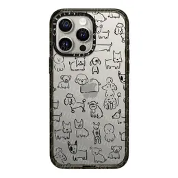 Cell Phone Cases CASETIFY Luxury Glitter Smile Clear Shiny Case For IPhone 11 12 13 14 15Pro Max Cute Cartoon Animals Korean Protection Cover Coque