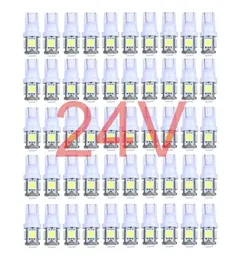 50x kolorowa ciężarówka 12 V 24 V LED T10 5LED 194 168 W5W 5 SMD 5050 5SMD LED LAMPA LAMPA WILY ZIELONY ZIELONY NIEBIESKI czerwony żółty 24v9248822