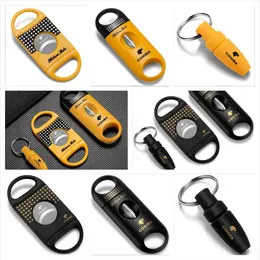 Cigar cutter Cigar cutter Stainless steel portable cigar blade dual-purpose scissors V cut + flat cut