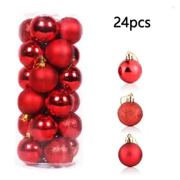Christmas Decorations 24Pcs Balls Ornaments For Tree Decoration Shatterproof Hanging Ball Holiday Party Decor