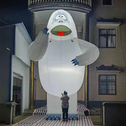 wholesale 8mH (26ft) with blower Christmas Decoration Lighted Bumble The Abominable Inflatable Snowman Monster Giant Snow monster For outdoor events