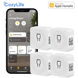 التحكم في مفتاح ترحيل Cozylife inwall مع Apple HomeKit Alexa SmartThings Alice ، 16A WiFi Smart Switch Module Wire Neutral