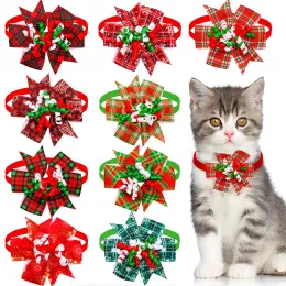 Accessories 50/100pcs Christmas Dog Bow Ties For Dog Bows Winter Small Dog Cat Bowties For Christmas Dog Grooming Accessories Pet Supplies