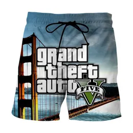 New gta5 game peripheral 3D digital printed beach pants Grand Theft Auto shorts