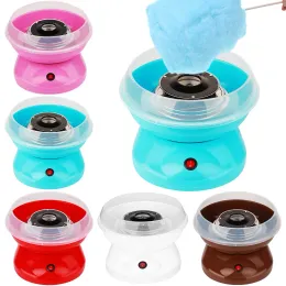 İşlemciler 450W DIY Pamuk Şeker Makinesi 10 Marshmallow Sticks ile Şeker Kepçesi Mini Elektrikli Pamuk Şeker Maker Candy Floss Machine Çocuklar için