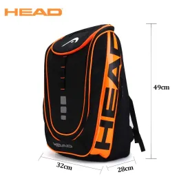 Bags HEAD Tennis Backpack Outdoor Sport Bag Tennis Racket Bag Raqueta Tenis Backpack Original Tennis Backpack With Shoe Bag