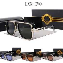 DITA LXN-EVO Occhiali da sole da aviatore alla moda di lusso Occhiali da sole quadrati firmati da uomo Occhiali da lavoro HD con montatura vintage in metallo