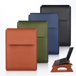 حقيبة Backpack Laptop Case Case Pu Leather Ultrabook Sleeve Cover Froofroof For Macbook Air M1 Pro 11 13 15 HP Dell Lenovo Huawei