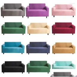 Capas de cadeira Cadeira Ers Sofá anti-rugas para sala de estar Elastic Er Canto Sofá Sliper Protetor 2/3 Seater Drop Delivery Home Garden DHP4Y