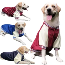 Jackor Pet Baseball Uniform för små stora hundar Vinterjacka Valpkläder Fransk bulldogg Chihuahua Aqurael Labrador Outfits Costume