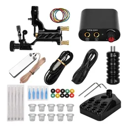 Kits Máquina Rotativa Caneta Arma Grommets Pedal Bandas de Borracha Linha de Energia Tatuagem Tinta Pigmento Titular Copos Caps Kit Completo Tatuagem