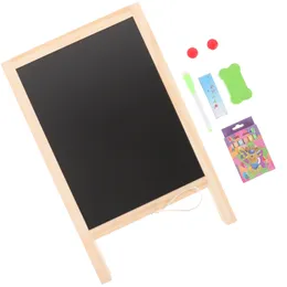 Toyvian Chalkboard Decor Standing Art Easel doublesided Wooden Blackboard Drawing Magnetic Whiteboard Board 240227