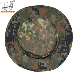 Borse Flecktarn Tattico Bonnie Cappello Fan dell'esercito Cappello da campeggio all'aperto Cappello da combattimento militare Sunbonnet da pesca