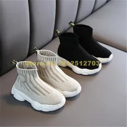 Outdoor Black/beige Toddler Short Boots Baby Boys Girls Mesh Solid Ankle Children Kids Breathable Casual Sport Sneaker Shoes
