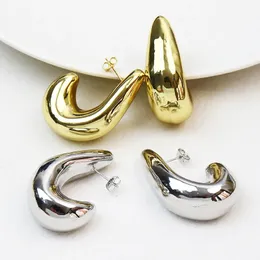 5 Pair Retro Metalic Earrings Smooth Metal Hook Shape Simple Creative Design Fashion Lovely Women Jewelry 30717 240228