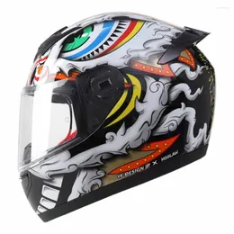 Motorcycle Helmets S-XL Lion Dance Full Face Biker Helmet Wear-Resistant Motocross Breathable Accessories Anti-Fall Head Protection