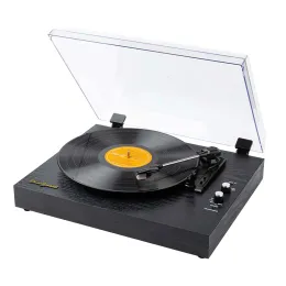 Hoparlörler Vintage Taşınabilir Fonograf 33/45/78RPM Pikaplar Vinil LP Kayıt Fono Player Gramofon Bluetooth Hoparlör Müzik Çalar