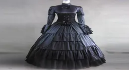 Halloween Classic Gothic Victorian Chaper Masquerade Party Dress Autumn Long Rleeve European Court Księżniczka Historyczna suknia balowa 49739332