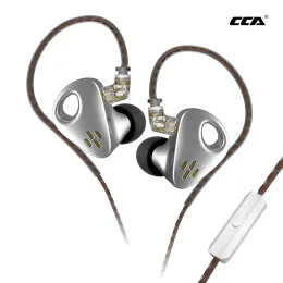 Impressoras CCA CXS Metal Dinâmico no fone de ouvido fones de ouvido fontes de alumínio Monitor HiFi Earbuds Music Sport Game Bass Outdoor Headset