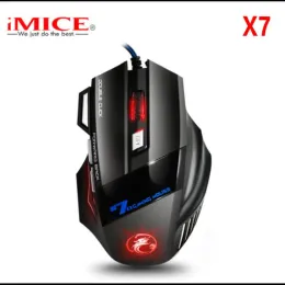 Mouse X7 Mouse da gioco cablato ergonomico colorato Mouse per computer USB Gamer Mouse RGB X7 Mouse silenzioso con cavo di retroilluminazione per PC portatile