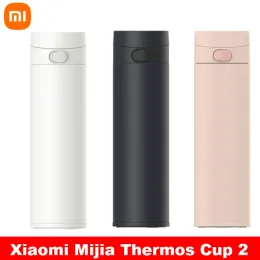 Control Xiaomi Mijia Thermos Cup Flip Version 2 MJTGB01PL 480ml Automatic Lock Design 316 Stainless Steel Liner 6 Hours Keep Warm