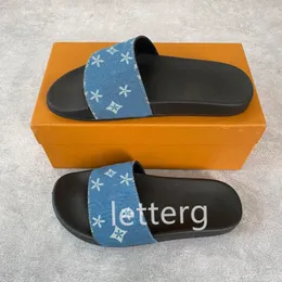 lyx sommar vid vattnet mule sandal bruna blommor tazz tozzs strand glid kvinnas designer sko man sandales pool loafer platt häl gummisula skjutreglage läderskor